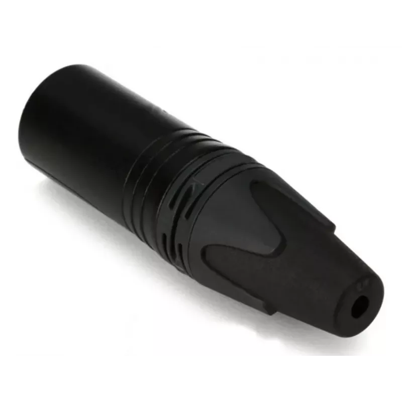 3-polių vyriškas XLR kabelio jungtis EQUIP 147930, juoda, 3 kontaktai, 19×19 mm, 28,8 g