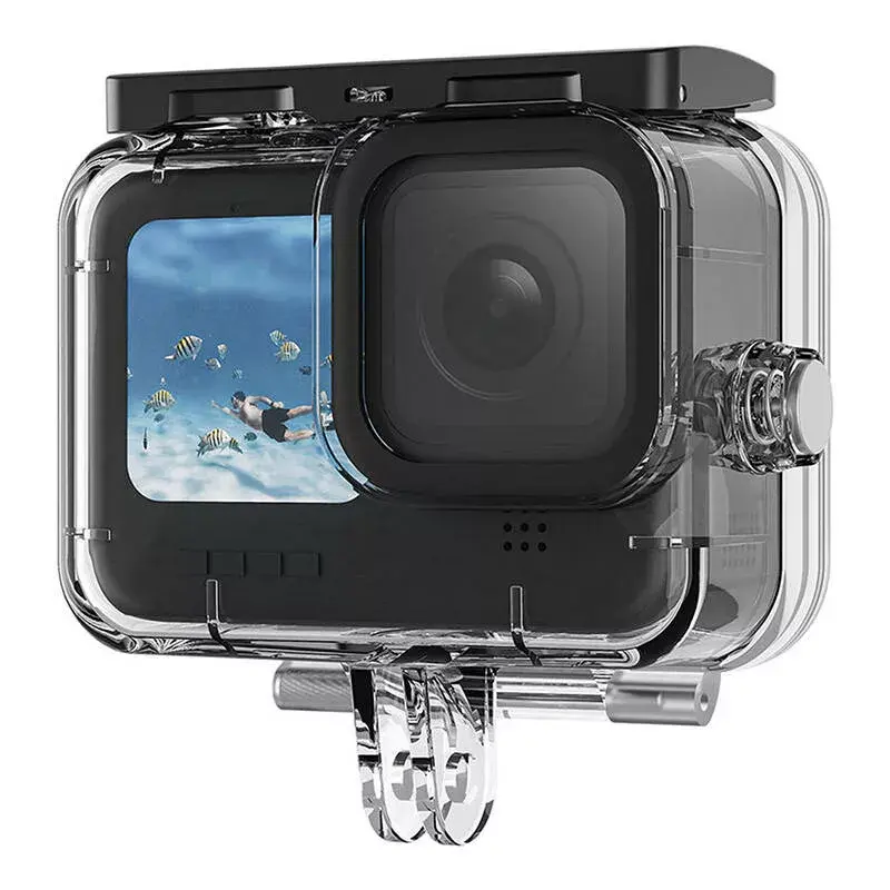 Apsauginis dėklų rinkinys Telesin, skirtas GoPro Hero 12/11/10/9 – kietas korpusas ir silikoninis dangtelis