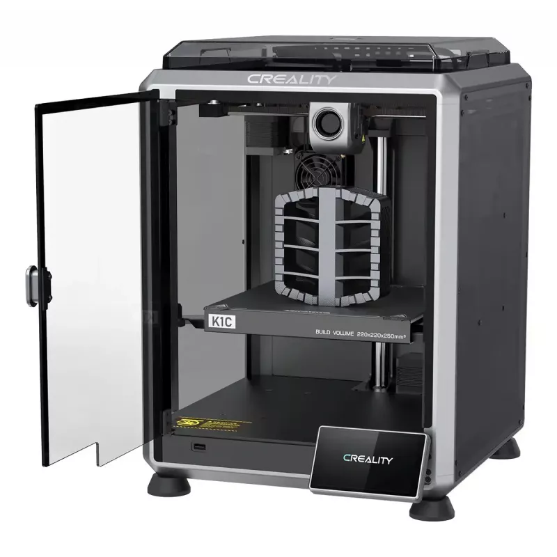 3D spausdintuvas Creality K1C FDM Wi-Fi – PLA/ABS/ASA/PETG/TPU, sluoksnis 0,1–0,35 mm, 4,3 col. jutiklinis ekranas, 100–240 V