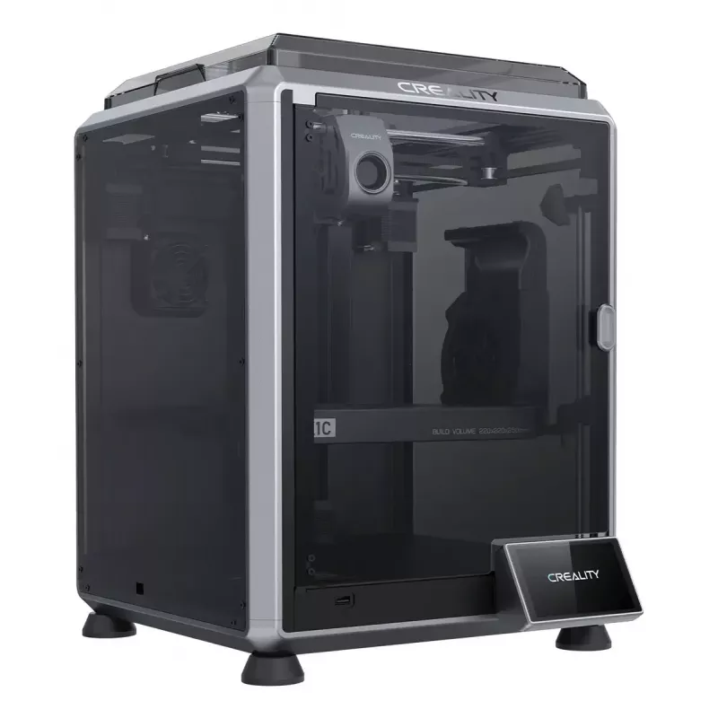 3D spausdintuvas Creality K1C FDM Wi-Fi – PLA/ABS/ASA/PETG/TPU, sluoksnis 0,1–0,35 mm, 4,3 col. jutiklinis ekranas, 100–240 V