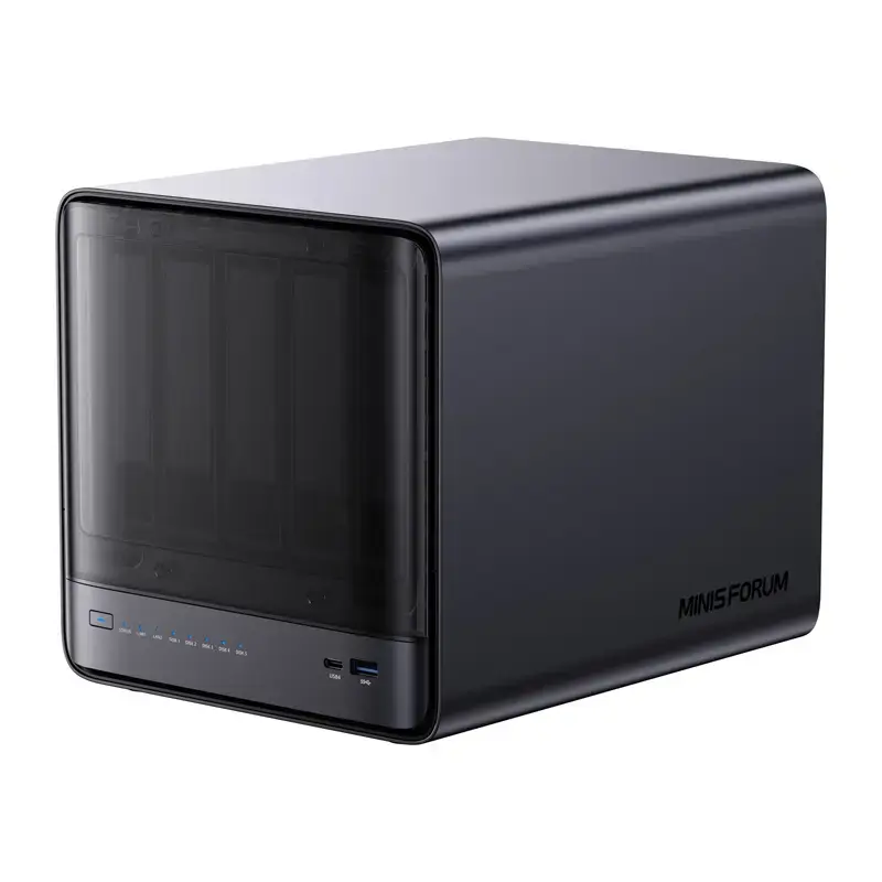 Mini-PC Minis Forum NAS N5 Pro AMD Ryzen AI 9 HX Pro 370, 32 GB RAM, 128 GB atminties