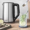 Elektrinis virdulys GASTROBACK Design Cool Touch 1,5 L 2200 W, Nerūdijantis plienas/Juoda