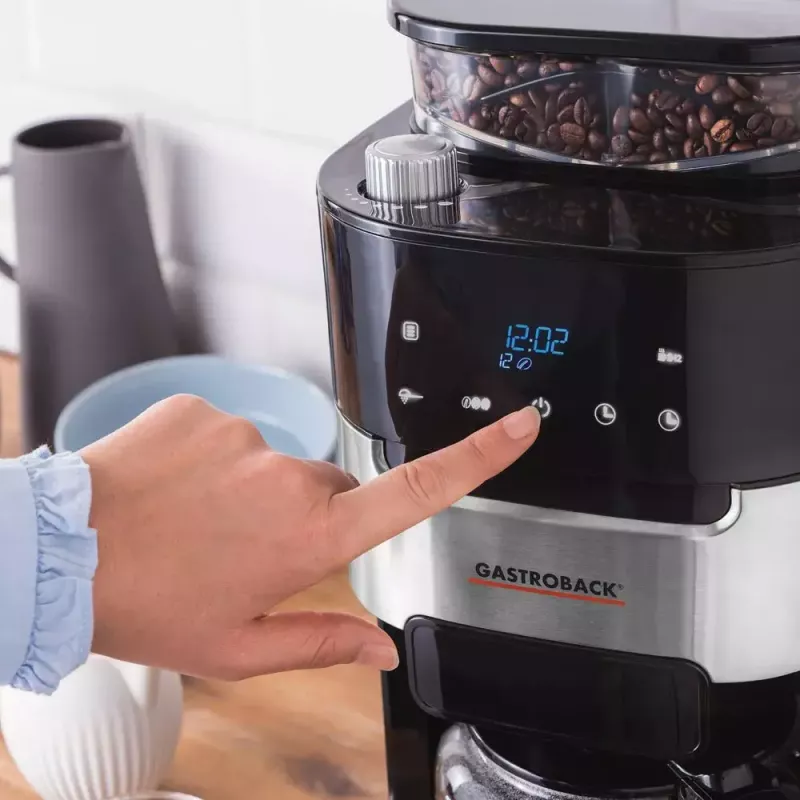 Kavos virimo aparatas su malūnėliu Gastroback 1,5 L Grind & Brew Pro