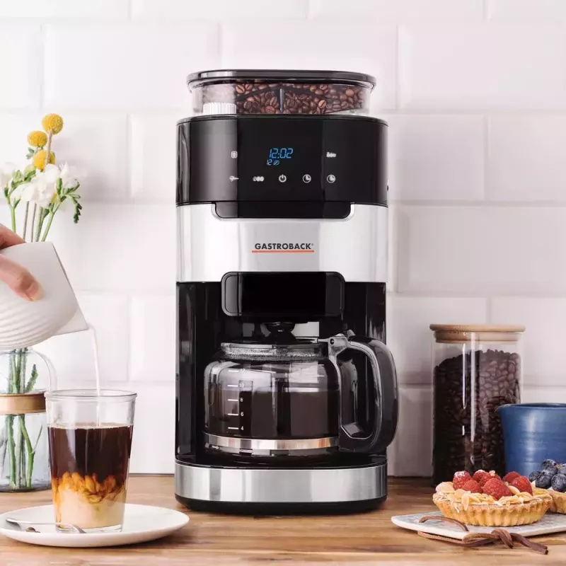 Kavos virimo aparatas su malūnėliu Gastroback 1,5 L Grind & Brew Pro