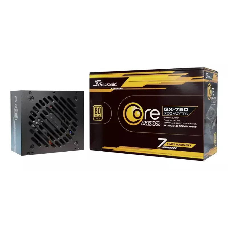 Maitinimo blokas Seasonic CORE GC-750 ATX 3.1 750 W 24-pin ATX Visiškai modulinis 80 PLUS Gold Juodas
