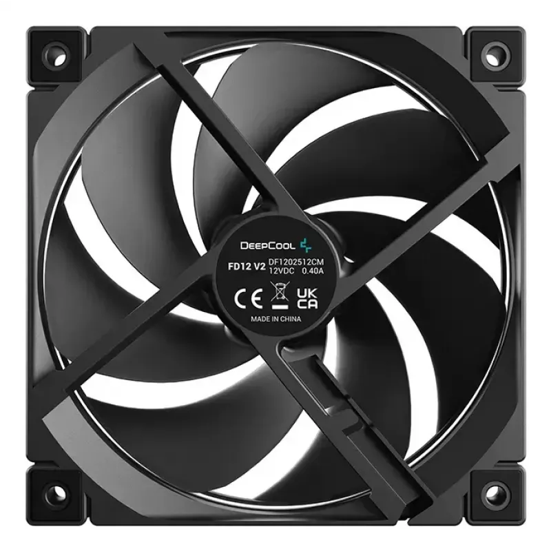DeepCool FD12 V2 3IN1 120 mm korpuso ventiliatorius, 3 vnt., juodas (R-FD12V2-BKNPN3-G)