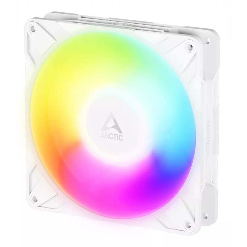ARCTIC Freezer P14 Pro Reverse A-RGB (Baltas) - 3 vnt. rinkinys - 140 mm A-RGB PWM ventiliatorius su kabelio skirstytuvu