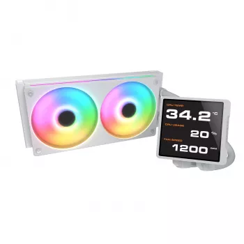 All-in-One CPU skysčio aušintuvas Cougar Poseidon Vistek Pro 240, ARGB, 120 mm ventiliatoriai, baltas