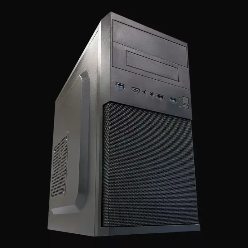 Korpusas LC-Power 2004MB-V3, Micro Tower, Micro-ATX/Mini-ITX, juodas, maitinimas viršuje, 2×3.5 colio + 2×2.5 colio, USB 3.2 Gen1