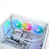 Skysčio aušintuvas Thermaltake TH360 V3 Ultra ARGB — 3x 120 mm ventiliatoriai, 500–2500 RPM, 12 V, baltas