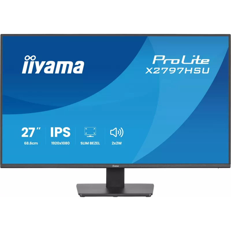 Monitorius IIYAMA ProLite X2797HSU-B1 27 colių (68,6 cm) Full HD 1920×1080 LED matinis 4 ms USB 3.2 Gen 1 garsiakalbiai VESA juodas