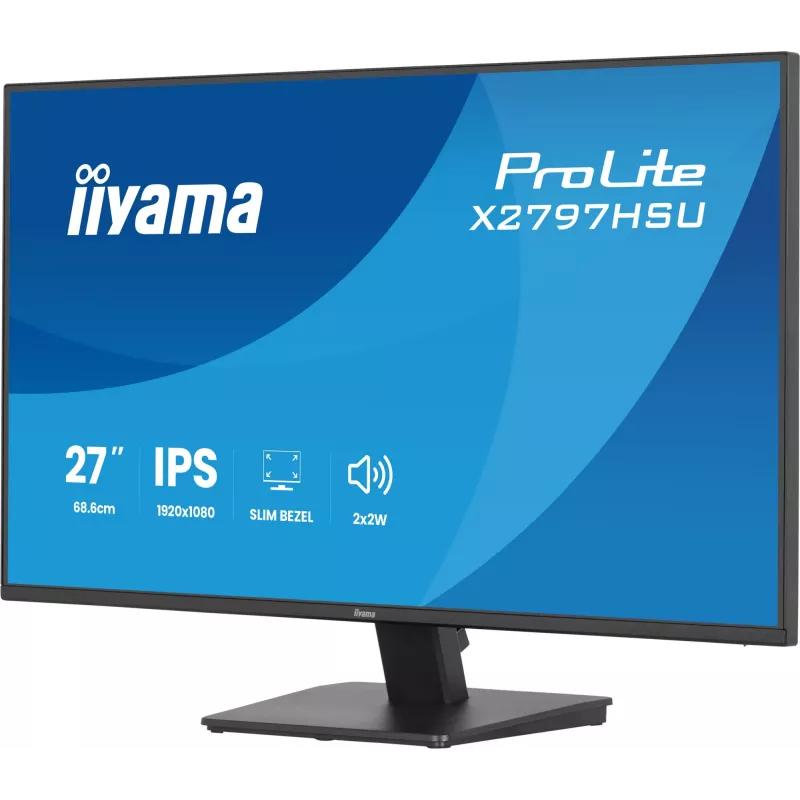 Monitorius IIYAMA ProLite X2797HSU-B1 27 colių (68,6 cm) Full HD 1920×1080 LED matinis 4 ms USB 3.2 Gen 1 garsiakalbiai VESA juodas