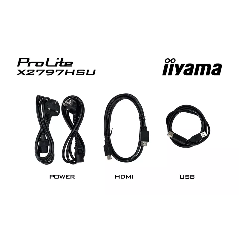 Monitorius IIYAMA ProLite X2797HSU-B1 27 colių (68,6 cm) Full HD 1920×1080 LED matinis 4 ms USB 3.2 Gen 1 garsiakalbiai VESA juodas