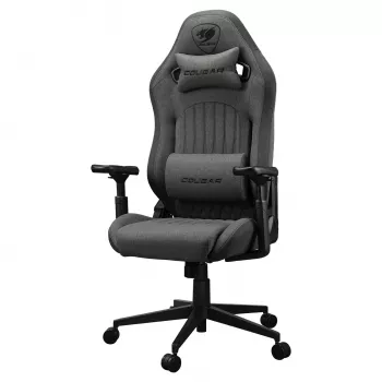 Universali žaidimų kėdė Cougar CGR-EPF-ROG – juoda/pilka, 125 cm minimalus aukštis, 710×670 mm sėdynė, 120 kg maks.