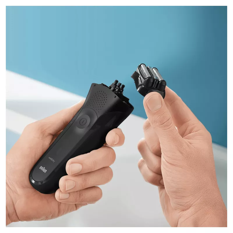 Braun Series 3 301s folijinis skustuvas su trimeriu, juodas