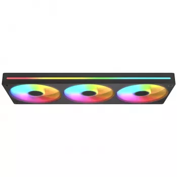 Ventiliatorių rinkinys Cougar Unity360-FB viename rėme 360 ARGB PWM Forward, 120mm×3, 700–2500 RPM, FDB, 5,4 mmH2O, juodas