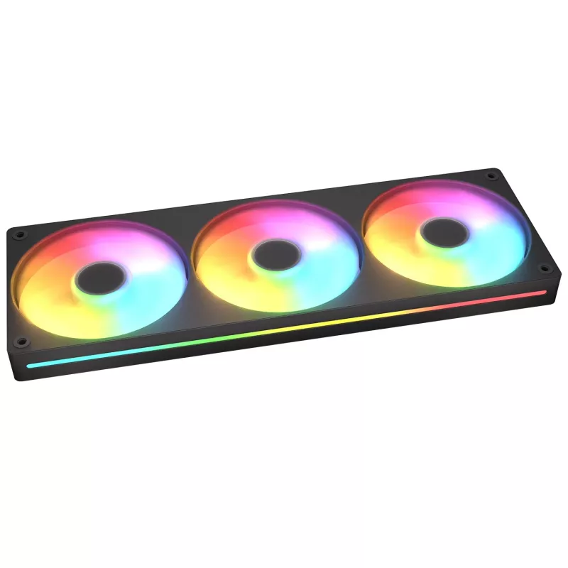 Ventiliatorių rinkinys Cougar Unity360-FB viename rėme 360 ARGB PWM Forward, 120mm×3, 700–2500 RPM, FDB, 5,4 mmH2O, juodas