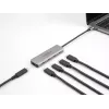 DeLOCK USB 3.2 Gen 1 HUB 4x USB-C 5 Gbps pilkas metalinis