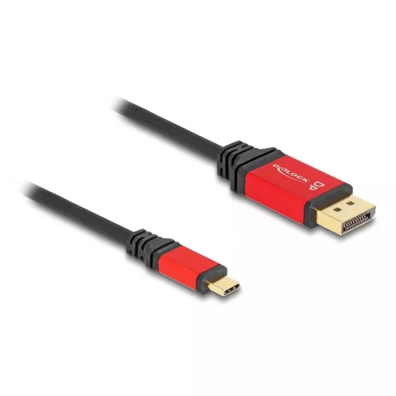 DeLOCK USB Type-C į DisplayPort laidas 8K 30Hz HDR 2m raudonas