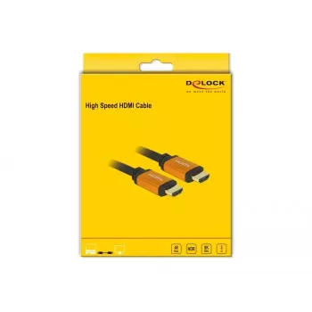 HDMI kabelis DeLOCK 86987 3 m HDMI Type A standartinis juodas geltonas