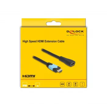 DeLOCK High Speed HDMI ilginimo laidas 48 Gbps 8K 60 Hz 1 m