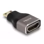 DeLOCK HDMI adapteris Mini-C kištukas į A lizdą 8K 60 Hz pilkas metalinis