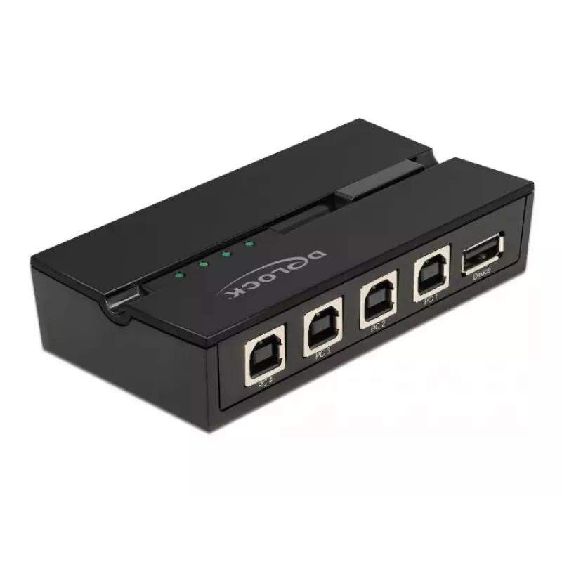 DeLOCK 11493 USB jungiklis juodas USB Type-A Type-B 0.48 Gbit/s