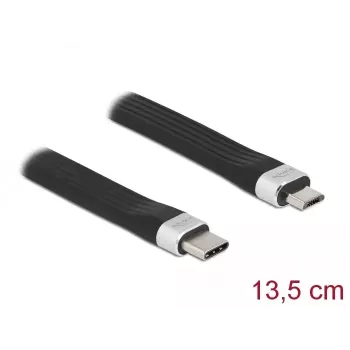 DeLOCK FPC plokščias juostinis laidas USB 2.0 Type-C į Micro-B 86793