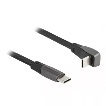 DeLOCK USB 2.0 plokščias juostinis kabelis USB Type-C kištukas į kištuką PD 3.0 60W 1m juodas