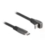 DeLOCK USB 2.0 plokščias juostinis kabelis USB Type-C kištukas į kištuką PD 3.0 60W 1m juodas