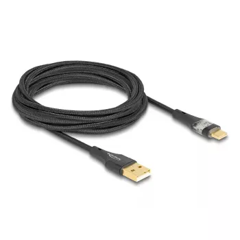 DeLOCK USB 2.0 kabelis Type-A kištukas į Type-C kištuką 60W 3m