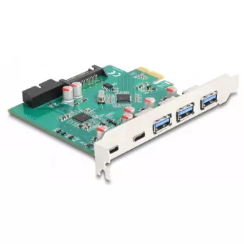 DeLOCK PCI Express x1 USB 3.2 Gen 1 plokštė su 3x USB-A, 2x USB-C ir 1x vidiniu 19 kontaktų lizdu