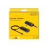 DeLOCK 4 prievadų USB centras 10 Gbps Type-C 60 cm kabelis su jungikliais