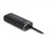 DeLOCK 4 prievadų USB centras 10 Gbps Type-C 60 cm kabelis su jungikliais