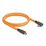 DeLOCK USB kabelis USB Type-C kištukas į USB Type-C kištuką 90° kampu 1 m oranžinis
