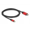 DeLOCK USB Type-C į HDMI laidas DP Alt režimas 8K 60Hz HDR 2m raudonas