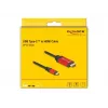 DeLOCK USB Type-C į HDMI laidas 8K 60Hz HDR 3m raudonas