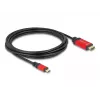 DeLOCK USB Type-C į HDMI laidas 8K 60Hz HDR 3m raudonas