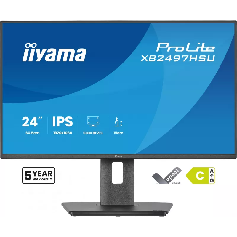 Monitorius iiyama ProLite XB2497HSU-B1 60.5 cm (23.8 colio) 1920 x 1080 pikselių Full HD LED juodas