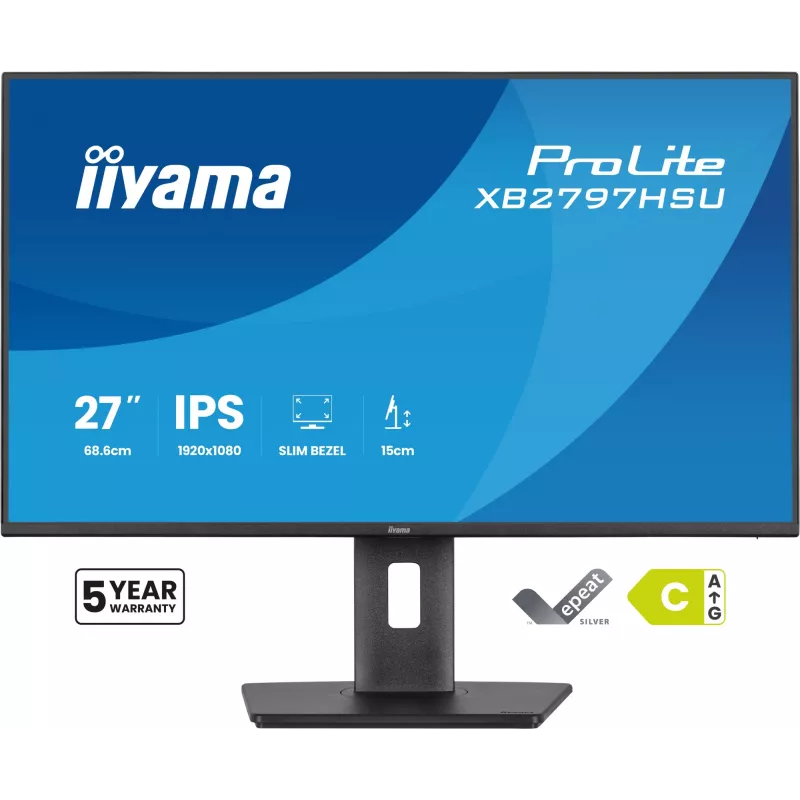 Monitorius iiyama ProLite XB2797HSU-B1 68,6 cm (27 col.) Full HD LED juodas
