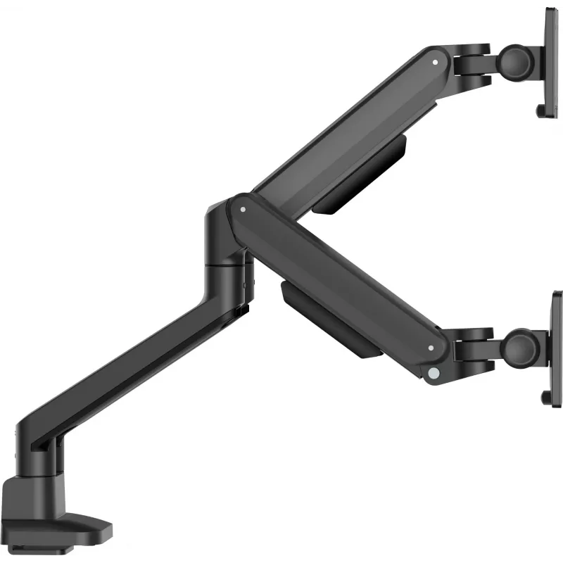 Dvigubas monitoriaus laikiklis ant stalo IIYAMA DS4002C-B1, 61–81,3 cm (24–32 col.), VESA 75×75–100×100, spaustuvas/įvorė, juodas