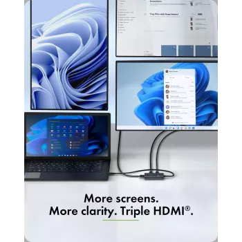 ICY BOX Adapteris USB Type-C į 3x HDMI