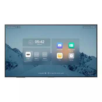 Yealink MeetingDisplay 65 colių 4K UHD IPS Android 13 susitikimų ekranas su įmontuotais garsiakalbiais, 3840×2160, VESA 400×400
