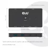 KVM jungiklis Club 3D Dual USB-C į HDMI, 2 prievadai, 4K UHD 3840x2160, USB-C konsolė, 65W PD, juodas