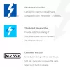 CLUB3D CSV-2562 Thunderbolt 5 dokavimo stotis, M.2 SSD, 2×HDMI 8K60Hz, 180W, 120 Gbit/s