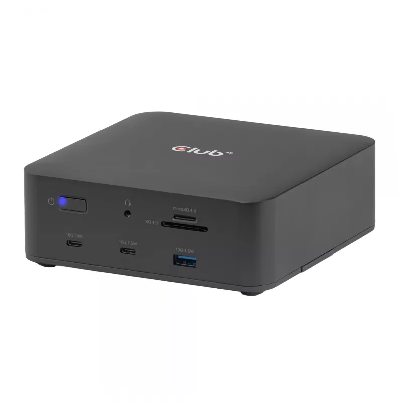 CLUB3D CSV-2562 Thunderbolt 5 dokavimo stotis, M.2 SSD, 2×HDMI 8K60Hz, 180W, 120 Gbit/s
