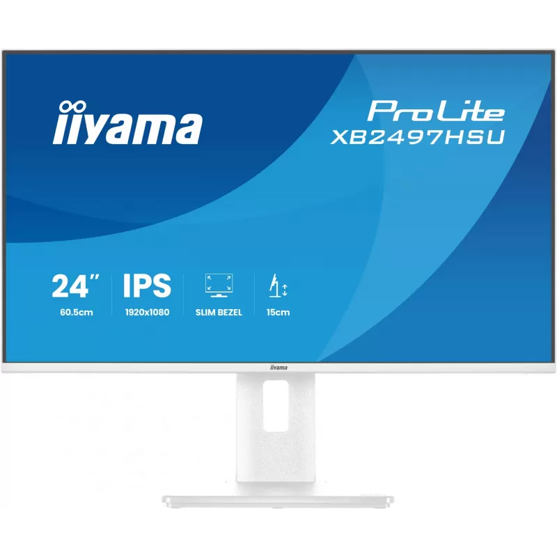 Monitorius iiyama ProLite XB2497HSU-W1 60,5 cm (23,8 colio) 1920 x 1080 pikselių Full HD LED Baltas