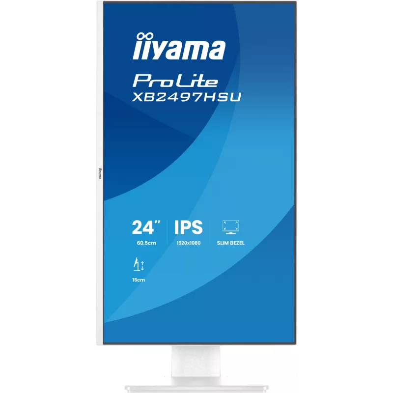 Monitorius iiyama ProLite XB2497HSU-W1 60,5 cm (23,8 colio) 1920 x 1080 pikselių Full HD LED Baltas