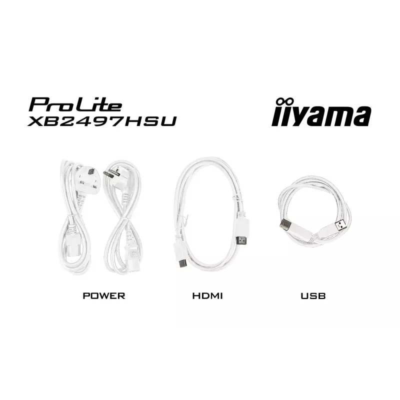 Monitorius iiyama ProLite XB2497HSU-W1 60,5 cm (23,8 colio) 1920 x 1080 pikselių Full HD LED Baltas