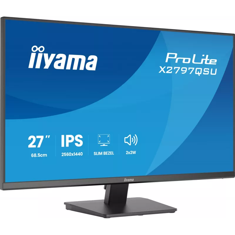 Monitorius IIYAMA ProLite X2797QSU-B1 27 colių (68,6 cm) 2560×1440 IPS LED Matt, 1 ms, USB 3.2 šakotuvas, garsiakalbiai, VESA